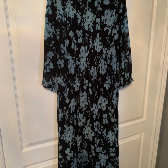 Zara Chiffon Pleated Midi Dress Sz. L - Picture 6 of 6